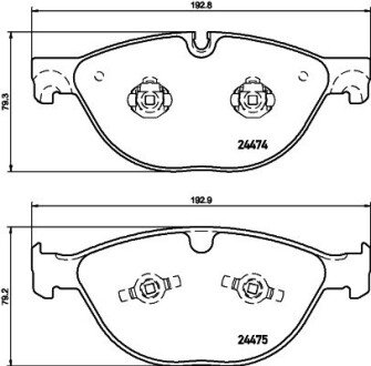 Колодки гальмівні дискові комплект; передн. HELLA 8DB355015701