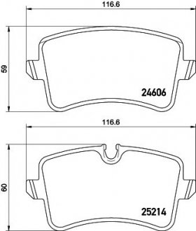 Гальмівні колодки задні A6 10- HELLA 8DB355016-061