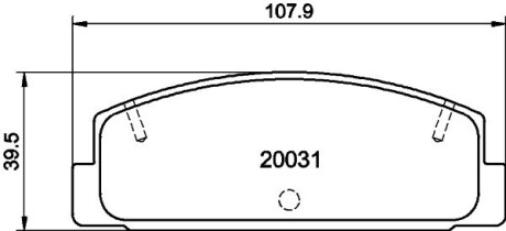 Колодки гальмівні дискові комплект; задн. HELLA 8DB 355 016-761