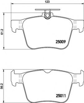 Гальмівні колодки зад. VW Golf VII 13- HELLA 8DB 355 020261