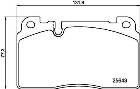 Колодки гальмівні дискові комплект; передн. HELLA 8DB355021331