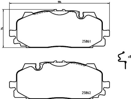 Гальмівні колодки дискові перед. Audi A4, A4 Allroad, A5, A8, Q5, Q7 Bentley Bentayga Vw Touareg 1.4-6.0 01.15- HELLA 8DB 355 021-641