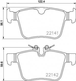 Гальмівні колодки задні Land Rover Evogue 14- HELLA 8DB 355 023361