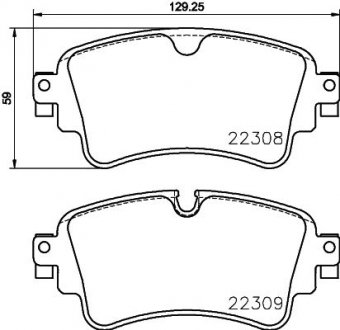 Гальмівні колодки зад. Touareg/Q5/Q7 14- HELLA 8DB355024-791