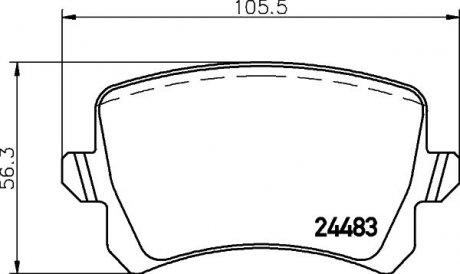 Гальмівні колодки зад. Golf/CC/Passat/Tiguan 05- HELLA 8DB355025331