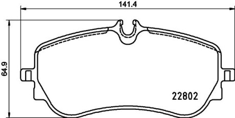 Гальмівні колодки MAN TGE VW Amarok, Crafter 2.0/2.0D/3.0D 12.10- HELLA 8DB 355 037-751