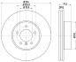 Диск гальмівний перед. BMW E60/E61 520d-530i 07.03- HELLA 8DD 355 109-921 (фото 4)