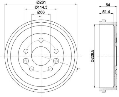 Барабан гальмівний HELLA 8DT355303151