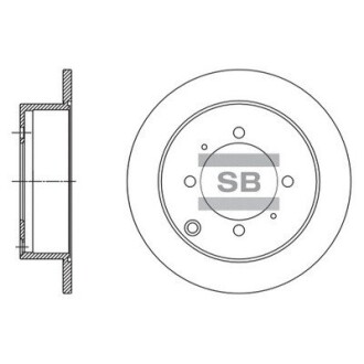 Гальмівний диск задній Hi-Q (SANGSIN) SD1138