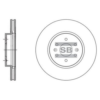 Гальмівний диск передній Hi-Q (SANGSIN) SD2057