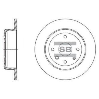 Гальмівний диск Hi-Q (SANGSIN) SD3058