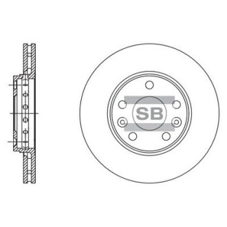 Гальмівний диск передній Hi-Q (SANGSIN) SD3060