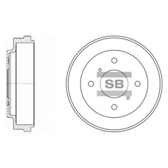 Гальмівний барабан Hi-Q (SANGSIN) SD4212 (фото 1)