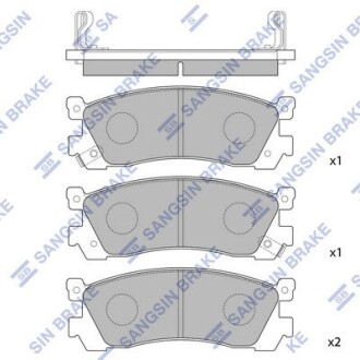 Комплект гальмівних колодок з 4 шт. дисків Hi-Q (SANGSIN) SP1060-R