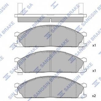 Кт. Гальмiвнi колодки Hi-Q (SANGSIN) SP1140