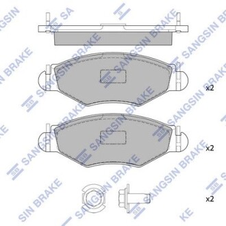 Комплект гальмівних колодок - дискові Hi-Q (SANGSIN) SP1179