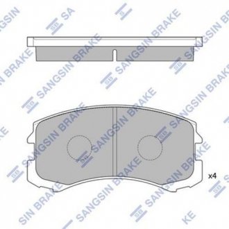 Комплект гальмівних колодок з 4 шт. дисків Hi-Q (SANGSIN) SP1255 (фото 1)