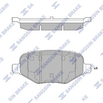 Гальмiвнi колодки кт. Hi-Q (SANGSIN) SP1621