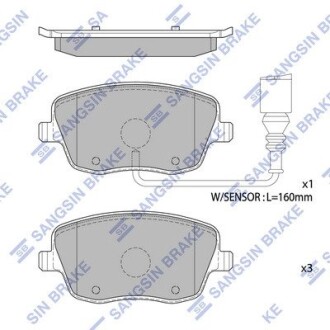 Кт. Гальмiвнi колодки Hi-Q (SANGSIN) SP1806A