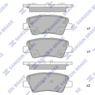 Колодки задние Hi-Q (SANGSIN) SP1851 (фото 1)