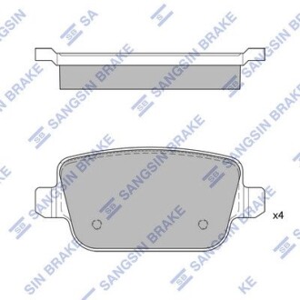 Комплект гальмівних колодок з 4 шт. дисків Hi-Q (SANGSIN) SP2101R