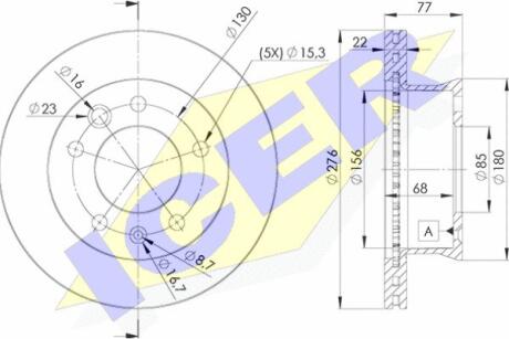 Диск гальмівний ICER 78BD01811