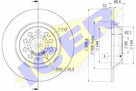 Диск гальмівний ICER 78BD56422