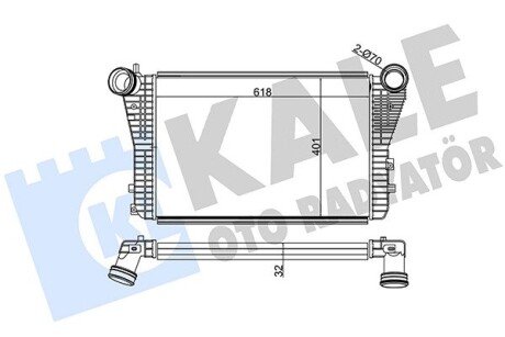 Радиатор интеркулера AudI A3, Passat, Passat CC OTO RADYATOR Kale 342100