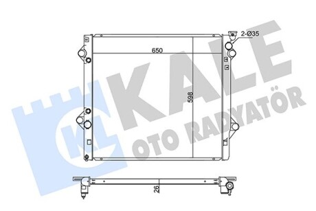 Радиатор охлаждения Toyota Fj Cruiser, LandCruiser Radiator OTO RA Kale 342180