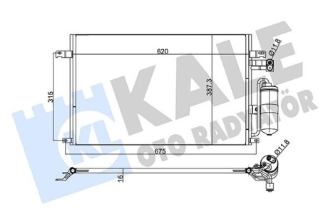 Радиатор кондиционера Chevrolet Epica OTO RADYATOR Kale 342510