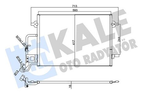 Радиатор кондиционера Skoda Superb I, Volkswagen Passat OTO RADYAT Kale 342920