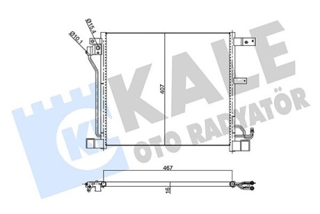 Радиатор кондиционера Nissan Juke OTO RADYATOR Kale 343165