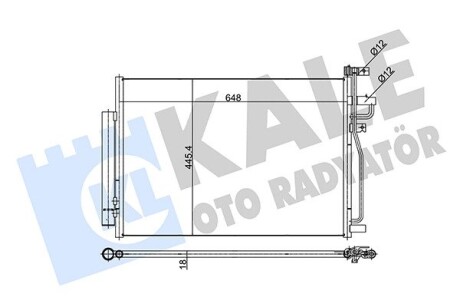 Радиатор кондиционера Chevrolet Captiva - Opel Antara, Vauxhall Antara Condenser Kale 343310