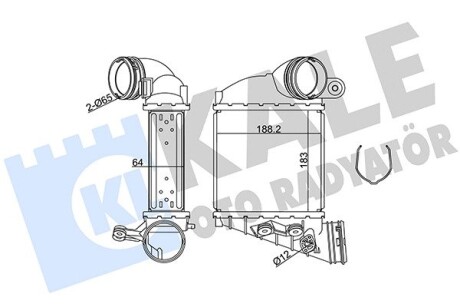 Інтеркулер Audi A3, Seat Leon, Skoda OctaVIa, Volkswagen Golf IV OTO RADYATOR Kale 344770