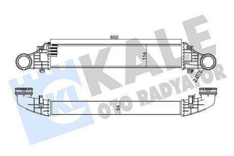 Радиатор интеркулера Mercedes-Benz E 200 Kompressor OTO RADYATOR Kale 344985