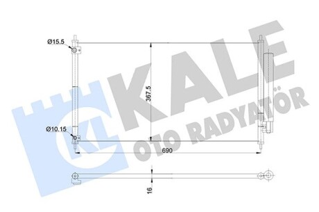 Радиатор кондиционера Honda Accord IX M/A OTO RADYATOR Kale 345405