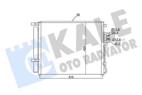 Радиатор кондиционера Hyundai Santa Fe II OTO RADYATOR Kale 345435