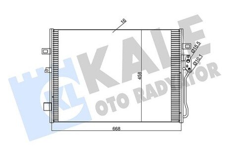 Радиатор кондиционера Dodge Journey, FIat Freemont OTO RADYATOR Kale 345680