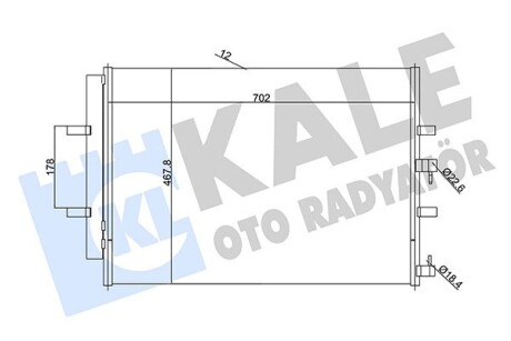 Радіатор кондиціонера Ford Tourneo Custom, Transit OTO RADYATOR Kale 345695 (фото 1)