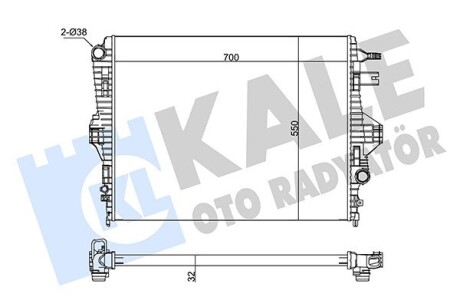 Радиатор охлаждения Volkswagen Touareg - Porsche Cayenne Radiator Kale 345870