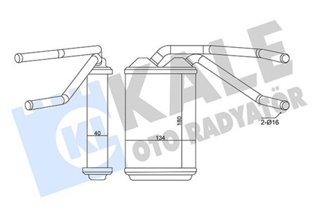 Радиатор отопителя Ford Mondeo IV (09-14)/Daewoo Cielo, Espero OTO Kale 346320