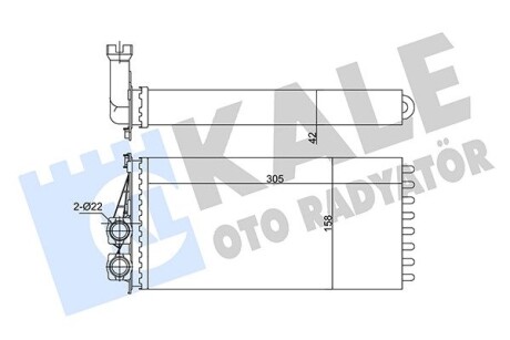 Радиатор отопителя Citroen Ds5, Peugeot 3008, 5008 OTO RADYATOR Kale 346485