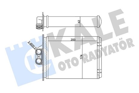 Радіатор обігрівача Opel Vectra B OTO RADYATOR Kale 346695