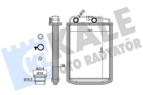 Радіатор обігрівача Citroen Jumper - Fiat Ducato - Peugeot Boxer Heater OTO RADYATOR Kale 346845