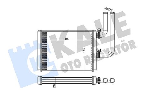 Радіатор обігрівача Mitsubishi Lancer, Outlander I OTO RADYATOR Kale 347360