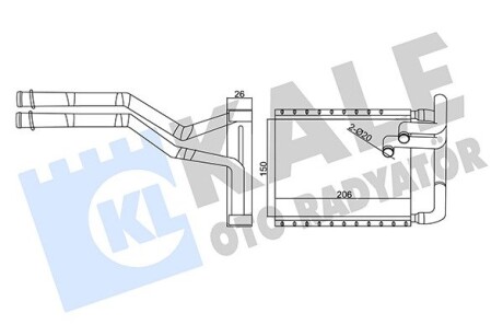 Радіатор обігрівача Hyundai I30, Kia Ceed, Pro Ceed OTO RADYATOR Kale 347395