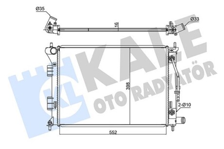 Радіатор охолодження Hyundai Elentra, I30 - Kia Cerato, Cerato Koup, Soul Radiator OTO RADYATOR Kale 347790