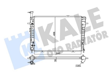 Радиатор охлаждения Sportage 2.0, 2.7 (04-) АКПП OTO RADYATOR Kale 347850