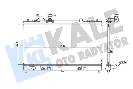 Радиатор охлаждения Mazda 6 OTO RADYATOR Kale 347885