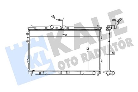 Радиатор охлаждения Hyundai H1 OTO RADYATOR Kale 348345